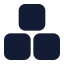 Blocks icon with solid standard style