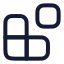 Blocks icon with stroke rounded style