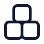 Blocks icon with stroke standard style