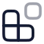Blocks icon with twotone rounded style