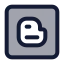 Blogger icon with duotone standard style