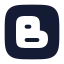 Blogger icon with solid rounded style