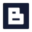 Blogger icon with solid sharp style
