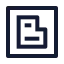 Blogger icon with stroke sharp style