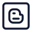Blogger icon with stroke standard style