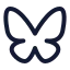 Bluesky icon with stroke rounded style