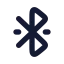 Bluetoothconnected icon with solid rounded style