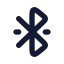 Bluetoothconnected icon with solid rounded style
