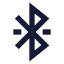 Bluetoothconnected icon with solid sharp style