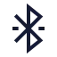 Bluetoothconnected icon with stroke sharp style