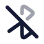Bluetoothnotconnected icon with bulk rounded style