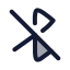Bluetoothnotconnected icon with duotone rounded style