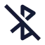 Bluetoothnotconnected icon with solid sharp style