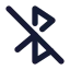 Bluetoothnotconnected icon with solid standard style