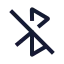 Bluetoothnotconnected icon with stroke sharp style
