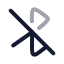 Bluetoothnotconnected icon with twotone rounded style