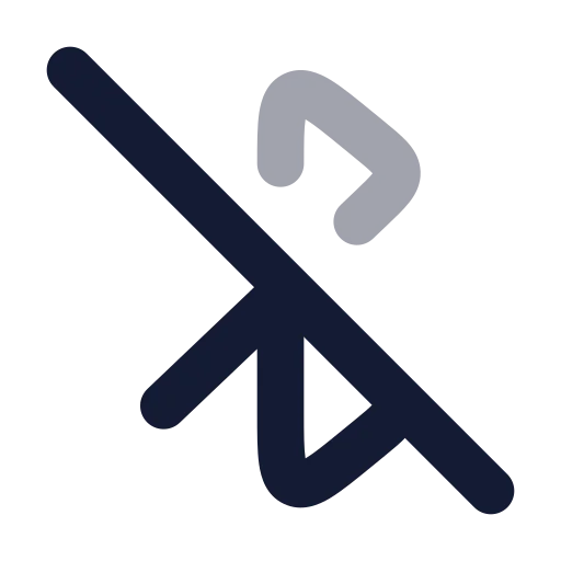 Bluetooth Off Icon in Bulk Rounded style