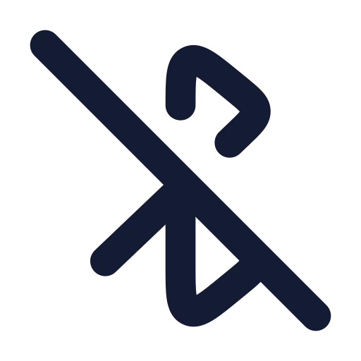 Bluetooth Off Icon in Solid Rounded style