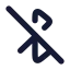 Bluetoothoff icon with solid rounded style