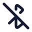 Bluetoothoff icon with solid rounded style