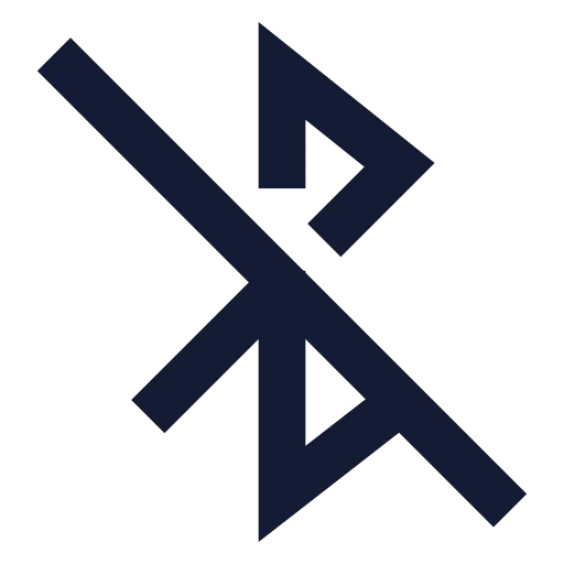 Bluetooth Off Icon in Solid Sharp style