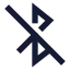 Bluetoothoff icon with solid sharp style