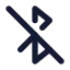 Bluetoothoff icon with solid standard style