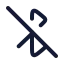 Bluetoothoff icon with stroke rounded style
