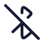 Bluetoothoff icon with stroke rounded style