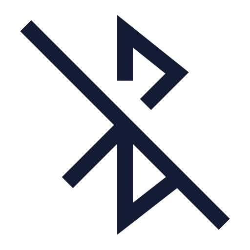 Bluetooth Off Icon in Stroke Sharp style
