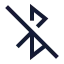 Bluetoothoff icon with stroke sharp style