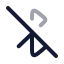 Bluetoothoff icon with twotone rounded style