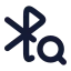 Bluetoothsearch icon with solid rounded style
