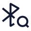 Bluetoothsearch icon with stroke sharp style