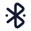 Bluetooth icon with solid rounded style