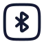 Bluetoothsquare icon with stroke rounded style