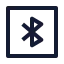 Bluetoothsquare icon with stroke sharp style