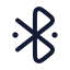 Bluetooth icon with stroke rounded style