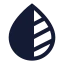 Blur icon with solid sharp style