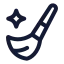 Blushbrush icon with stroke standard style