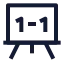 Boardmath icon with stroke sharp style