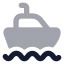 Boat icon with bulk rounded style