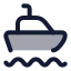 Boat icon with duotone rounded style