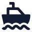 Boat icon with solid sharp style