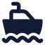 Boat icon with solid standard style