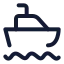 Boat icon with stroke standard style