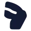 Bodypartleg icon with solid rounded style