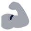 Bodypartmuscle icon with bulk rounded style
