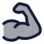 Bodypartmuscle icon with duotone standard style