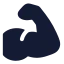 Bodypartmuscle icon with solid rounded style